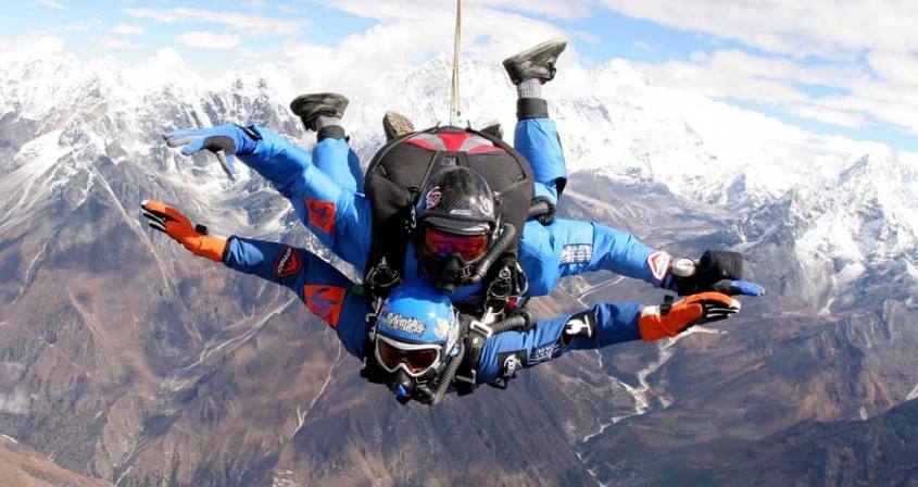 Skydiving in Nepal